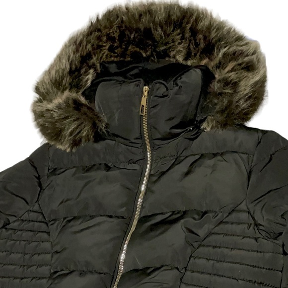 YMI Medium Black and Gold Long Winter Jacket - Picture 10 of 14